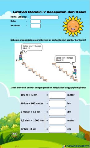 Tugas 2 satuan panjang