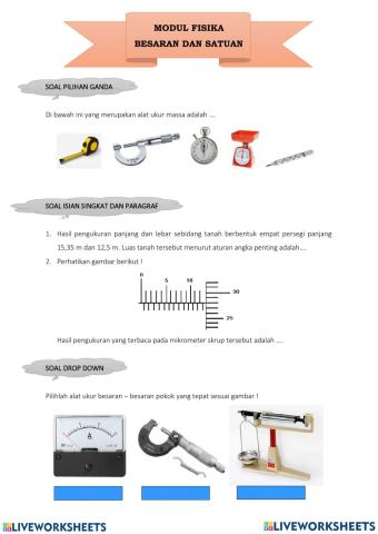 LKPD Besaran dan Satuan