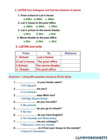 Grade  7 - Unit  1 - Practice