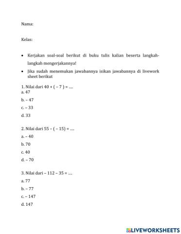 Tugas Matematika