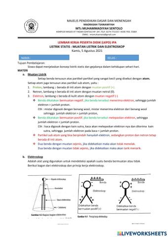 Lkpd listrik statis dan elektroskop