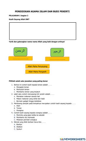 Pendidikan agama islam dan budi pekerti