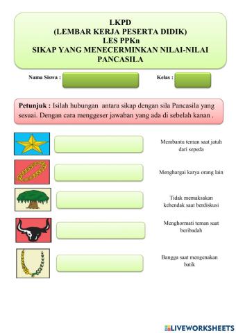 Sikap dan nilai-nilai Pancasila