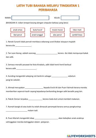 Latihan peribahasa