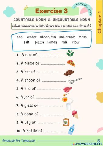 Chapter 1 Countable noun & Uncountable noun