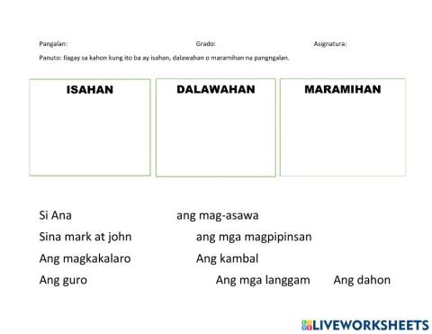 Pagtutukoy sa kailanan ng pangngalan