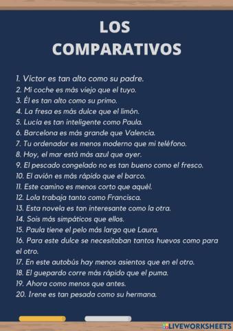 Los comparativos