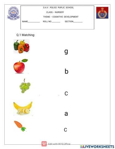 EVS Worksheet