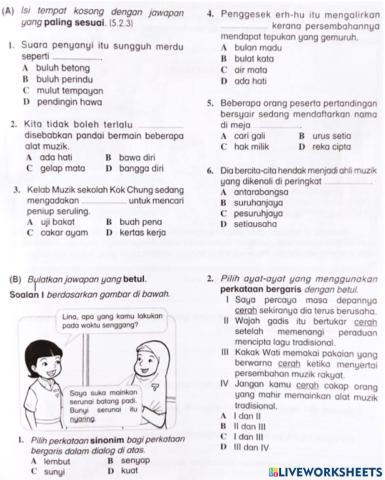 Bahasa melayu 6 Latihan 1 09.08.21