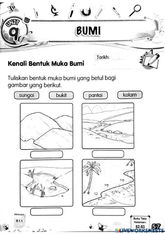 Bentuk Muka Bumi Tahun 1