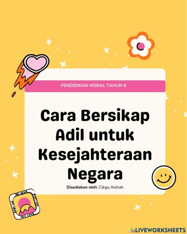 8.1 Cara bersikap Adil