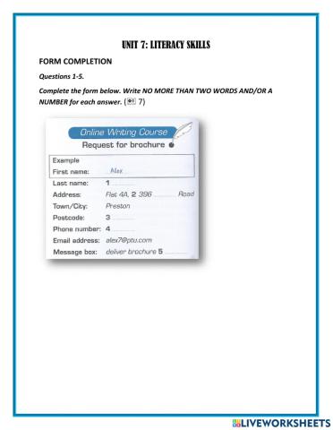 Complete IELTS 4-5 - Unit  7 LISTENING SB