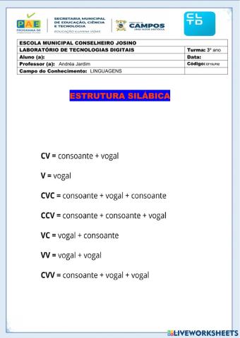 Estrutura silábica