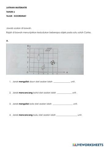 Latihan matemataik tahun 6 - koordinat