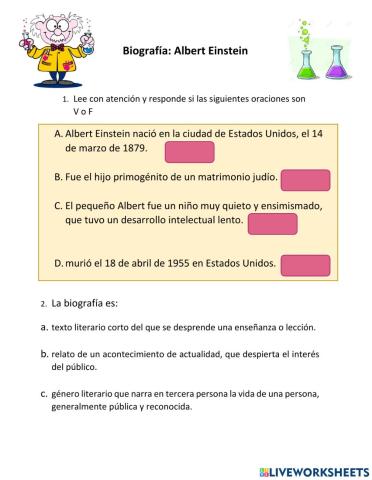 Biografia Albert Einstein