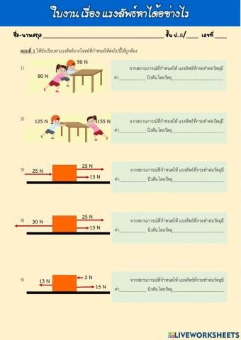 แรงลัพธ์หาได้อย่างไร