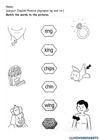 Digraphs 'ng' and 'ch'