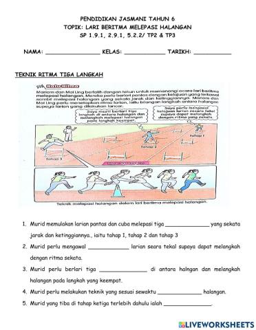 Lari beritma melepasi halangan