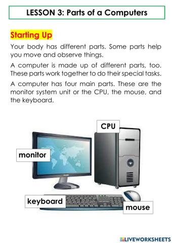 Parts of Computer