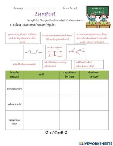 โครงสร้างและสมบัติของพอลิเมอร์