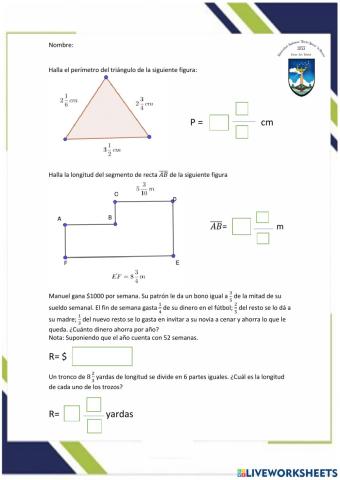 Aplicaciones de fracciones