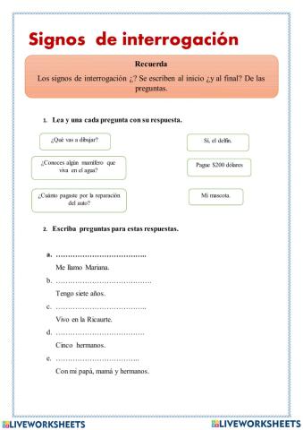 Signos de interrogación