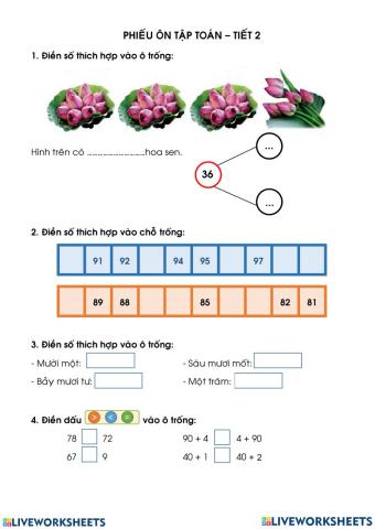 Ôn tập Toán tiết 2