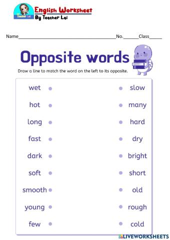 Opposite word