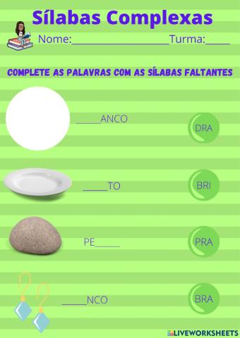 Sílabas complexas