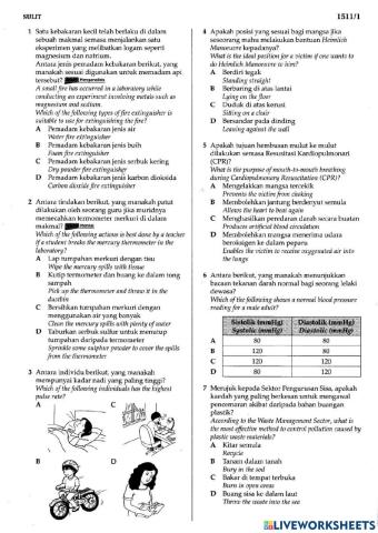 SAINS KSSM -  ILMU BAKTI KERTAS 1 SET 1