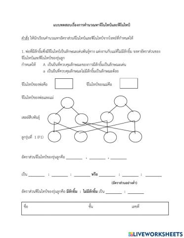 การหาจีโนไทป์และฟีโนไทป์