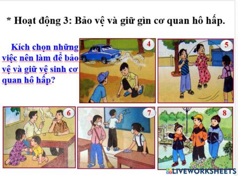 TNXH lớp 3: Vệ sinh hô hấp