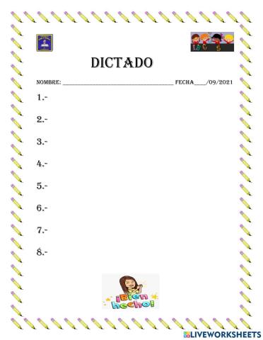 Dictado lunes 13 septiembre