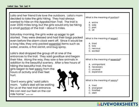 Context Clues Homework 1