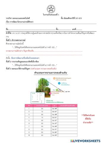 ศึกษาโครงงานตัวอย่าง