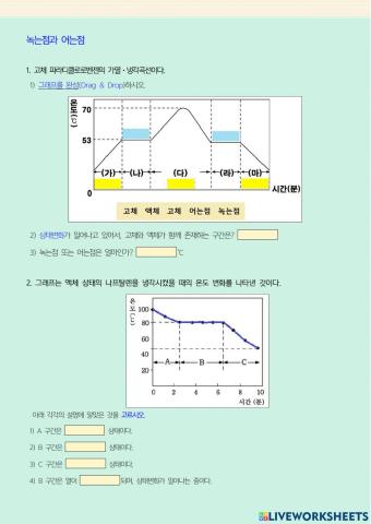 녹는점과 어는점