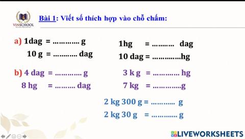 Bài 1 - SGK - Trang 24 - Mới