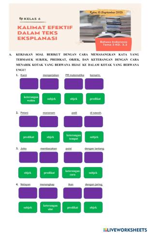 Soal kalimat efektif dari teks eksplanasi