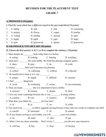 E7 Revision KSCL