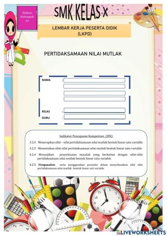 Pertidaksamaan nilai mutlak