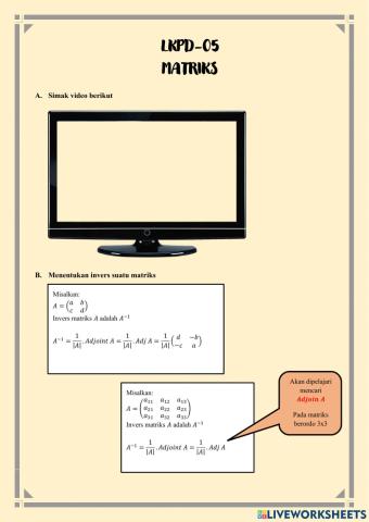 LKPD 05 : Matriks