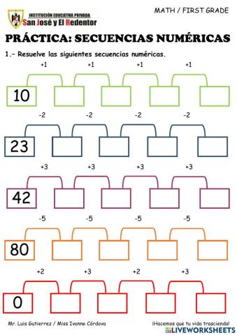 Secuencias numéricas