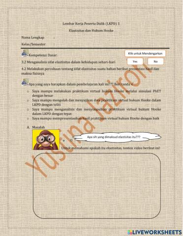 Contoh LiveWorksheet