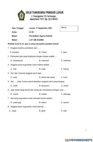 Latihan agama