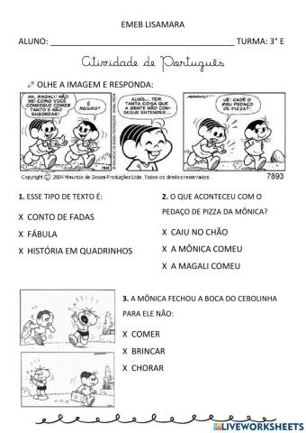 Interpretação de texto prof. alini