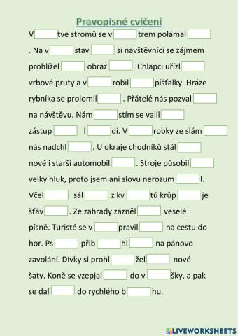 Pravopisné cvičení