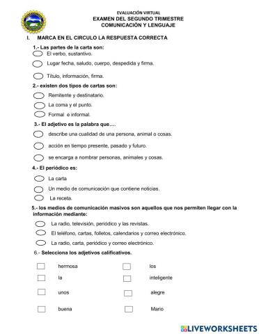 Evaluación 2do trimestre