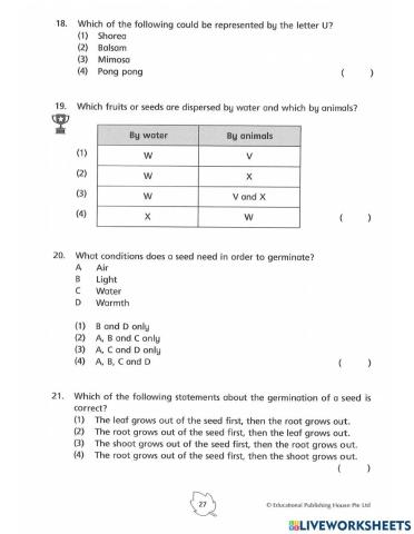 5E2 Reproduction in plants