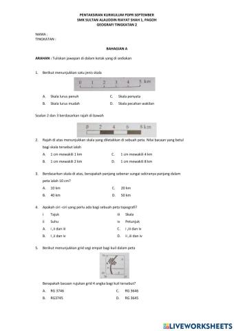 Pentaksiran geografi tingkatan 2