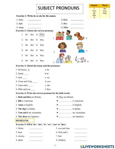 Subject Pronouns